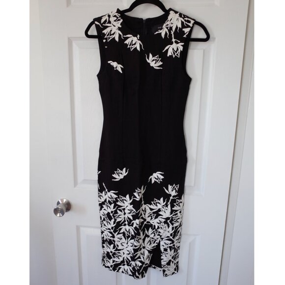 NWT Black and White Floral Dress - Picture 1 of 9